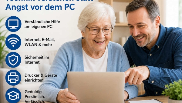 Computerhilfe für Senioren: Technik verstehen statt Angst vor dem PC
